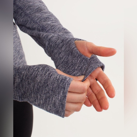 Lululemon Scuba Hoodie Grey with Deep‎ Indigo Size 4 - Picture 3 of 14